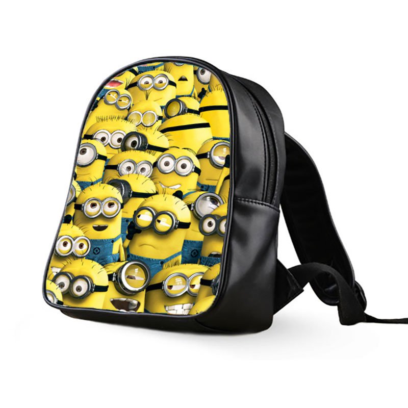 #03 Minions Despicable Me Kids Multi-Pocket School Bag Backpack