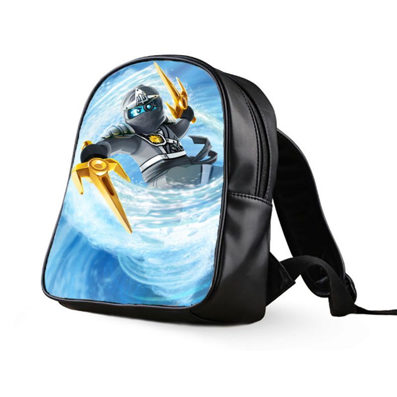 #01 Zane Lego Ninjago Kids Multi-Pocket School Bag Backpack