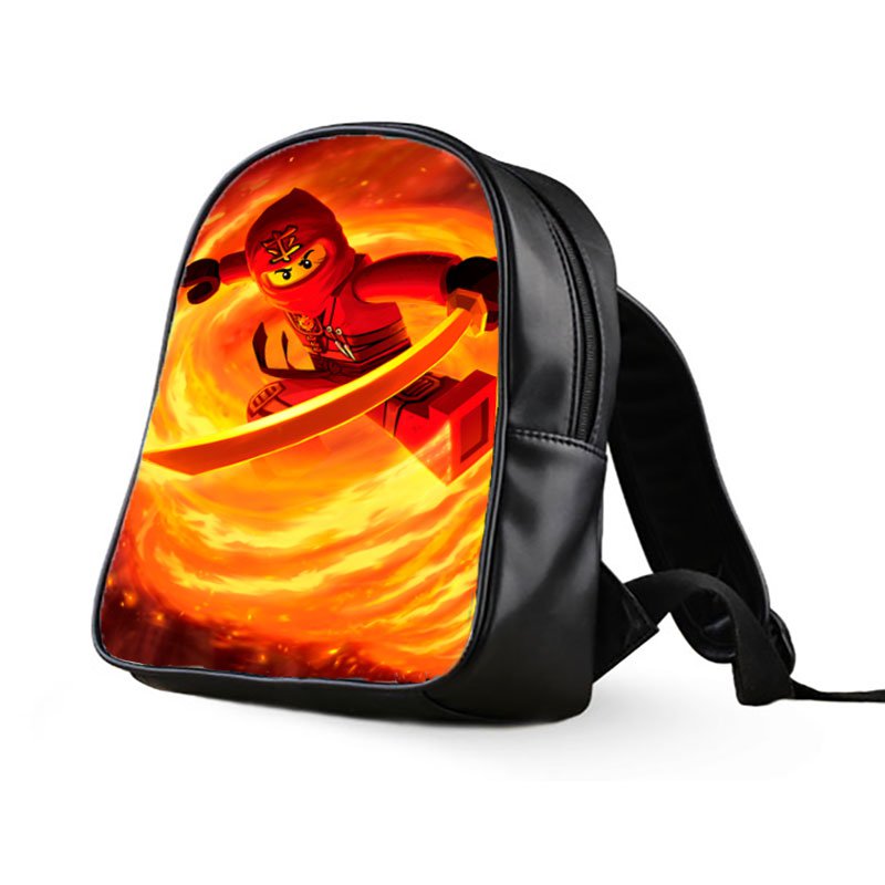 #04 Kai Lego Ninjago Kids Multi-Pocket School Bag Backpack