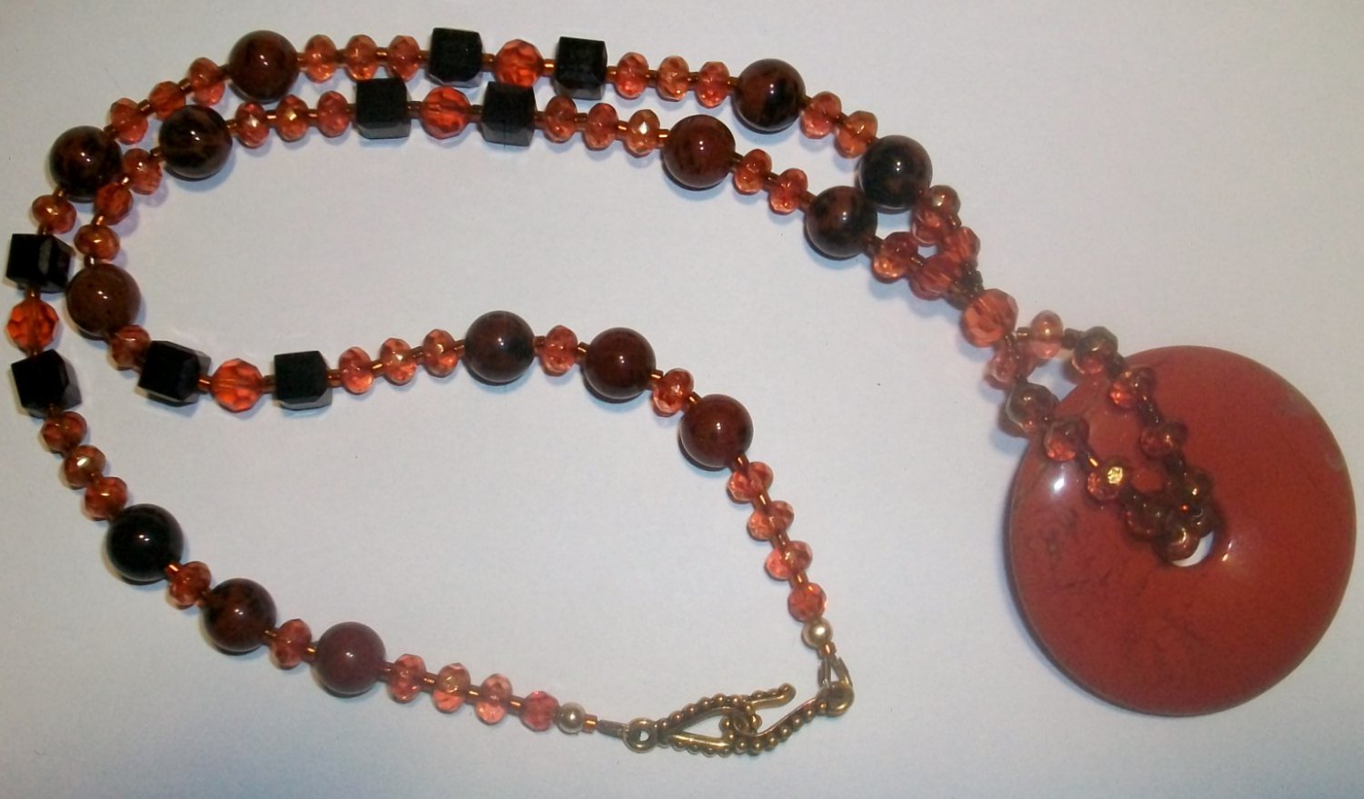 Red Jasper Donut Necklace