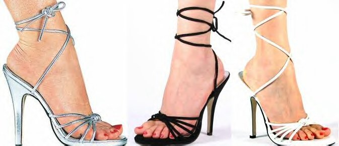 Women's Multi-Strap Sandal with High Heel and Ankle Wrap