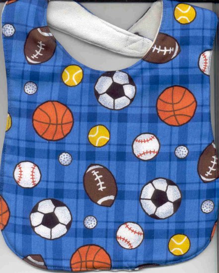 Handmade Sports Baby Bib Baseball Basketball Football