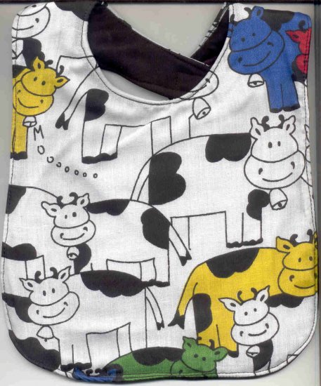 New Handmade Cows Baby Bib