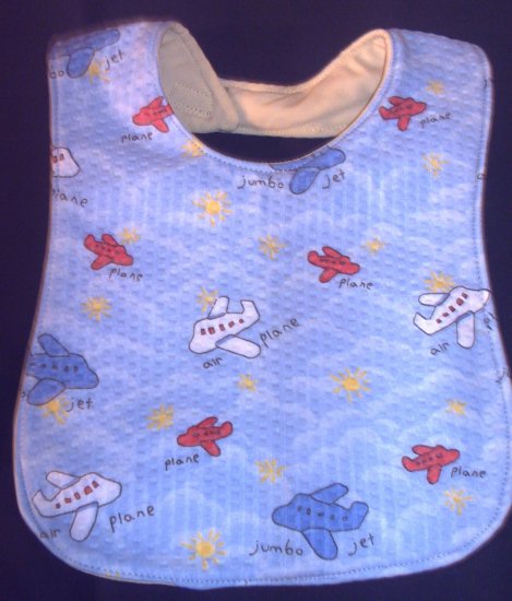 New Handmade Airplanes Planes Baby Bib