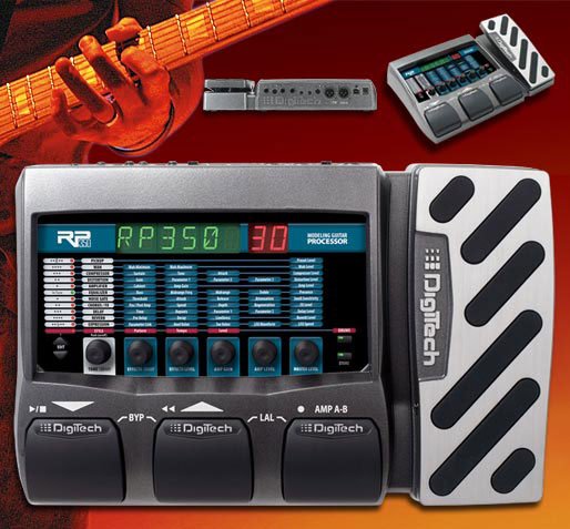 Digitech RP350 Guitar Model Processor w/ EXPPedal, Ch Switch, USB Power Supply