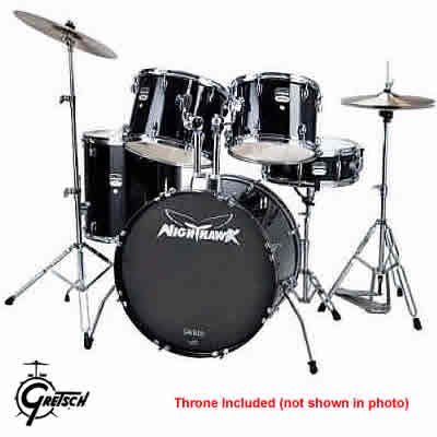 Gretsch Nighthawk Complete 5 Piece Drum Set FREE SHIPPING www.tmscad.ecrater.com