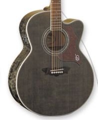 Washburn J28SCEDL Acoustic/Electric Trans Black w/Case FREE SHIP www.tmscad.ecrater.com