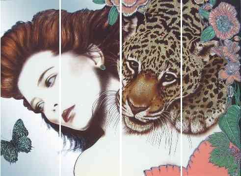 Mirror Dynamics Leopard Beauty Mirrored Wall Art