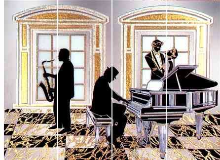 Mirror Dynamics Jazz Player Mirrored Wall Art