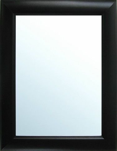 Mirror Dynamics Grooved Framed Black Wall Mirror