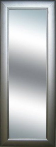 Grooved Frame Metallic Silver Extra Long Wall Mirror