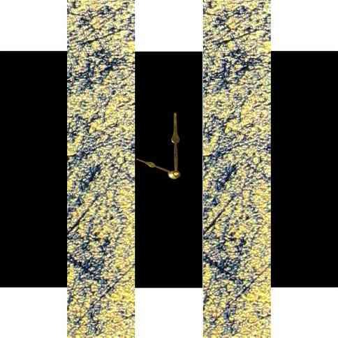Mirror Dynamics Black and Gold Mirror Wall Clock