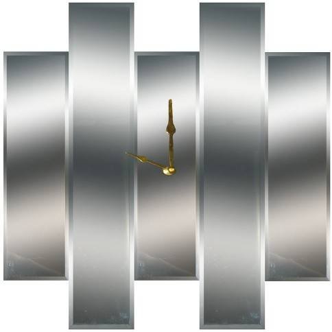 Mirror Dynamics Beveled Mirror Wall Clock