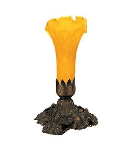 Meyda Mottled Rich Amber Shaded One Light Accent Lamp