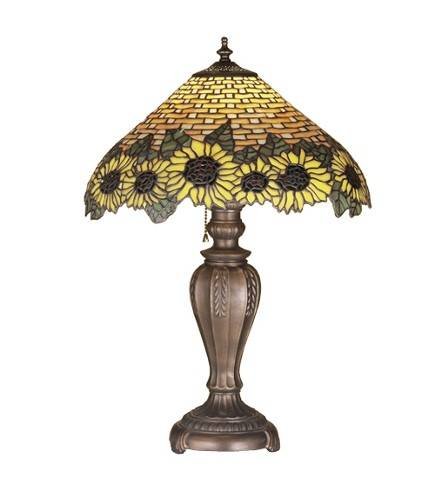 Meyda Tiffany Wicker Sunflower Accent Lamp