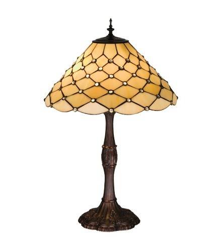 Meyda Tiffany Scalloped Jewel Cone Table Lamp