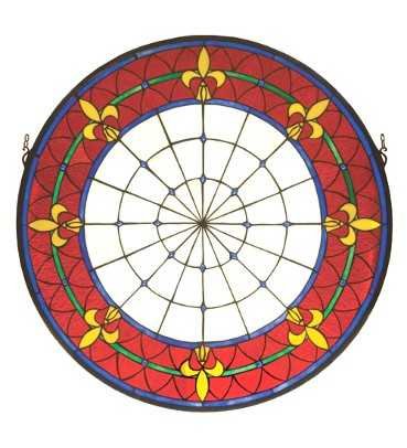 Meyda Fleur-De-Lis Medallion Window