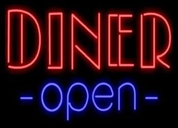 Diner Open Neon Business Sign