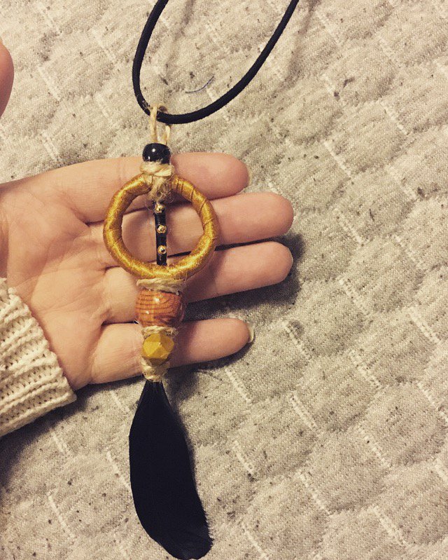 Golden Wood Necklace