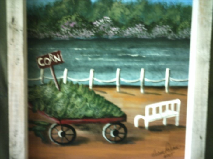 BY THE RIVERSIDE... original 9 x 12" painting