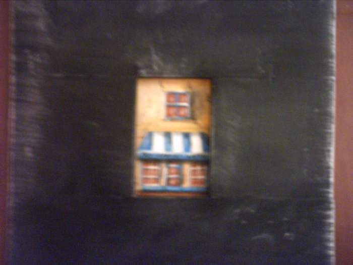 SIDEWALK CAFE... ACEO tiny painting... original