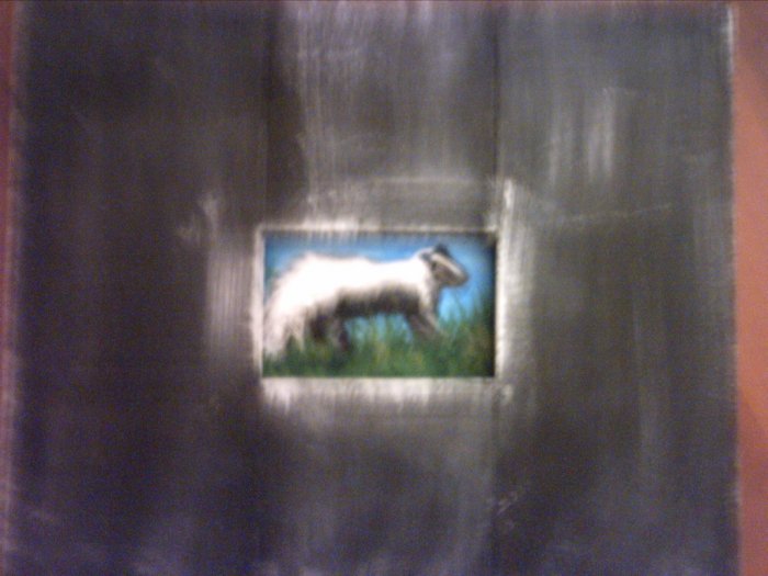 FRIENDLY SKUNK... ACEO TINY PAINTING... ORIGINAL