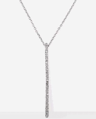 Sterling Silver CZ Bar Necklace