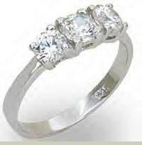 3 Stone CZ Ring