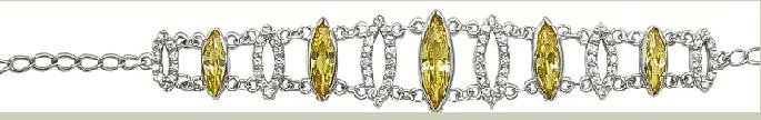 Yellow CZ Marquise Bracelet