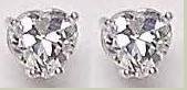 2 CT CZ Heart Shaped Earrings