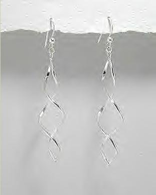 Long Twisted Hoop Earrings
