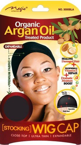Magic Collection Organic Argan OIl Treated Stocking Wig Cap-3000BLA
