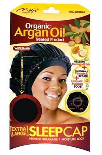 Magic Collection Organic Argan OIl Treated Extra Large Sleep Cap-3002BLA