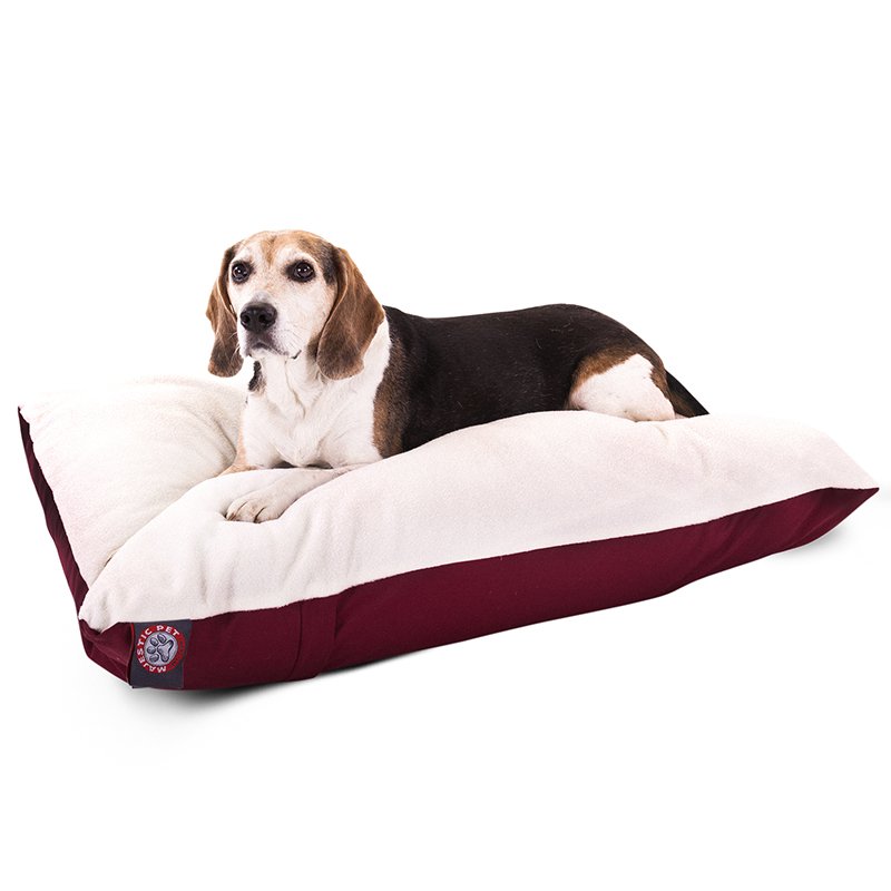 Majestic Pet Products 30x40 Burgundy Rectangle Dog Bed-Medium