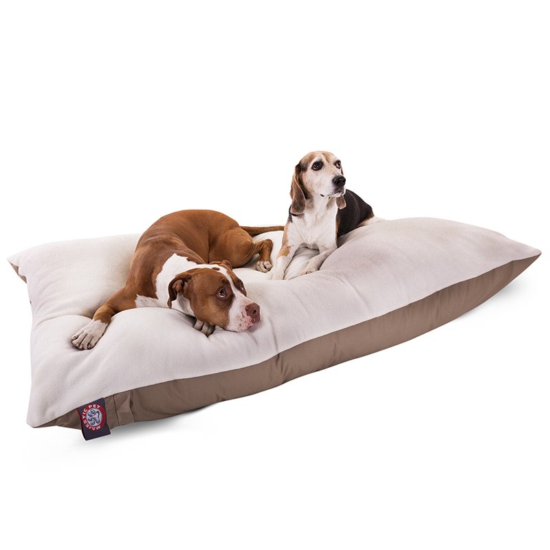 Majestic Pet Products 30x40 Khaki Rectangle Dog Bed-Medium