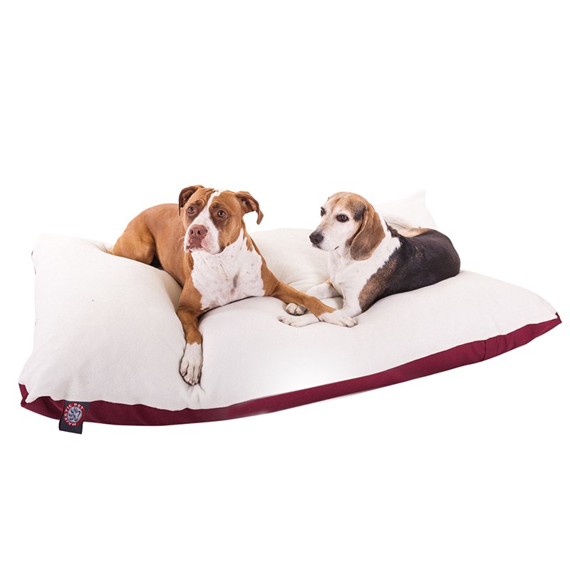 Majestic Pet Products 42x60 Burgundy Rectangle Dog Bed-Extra Large