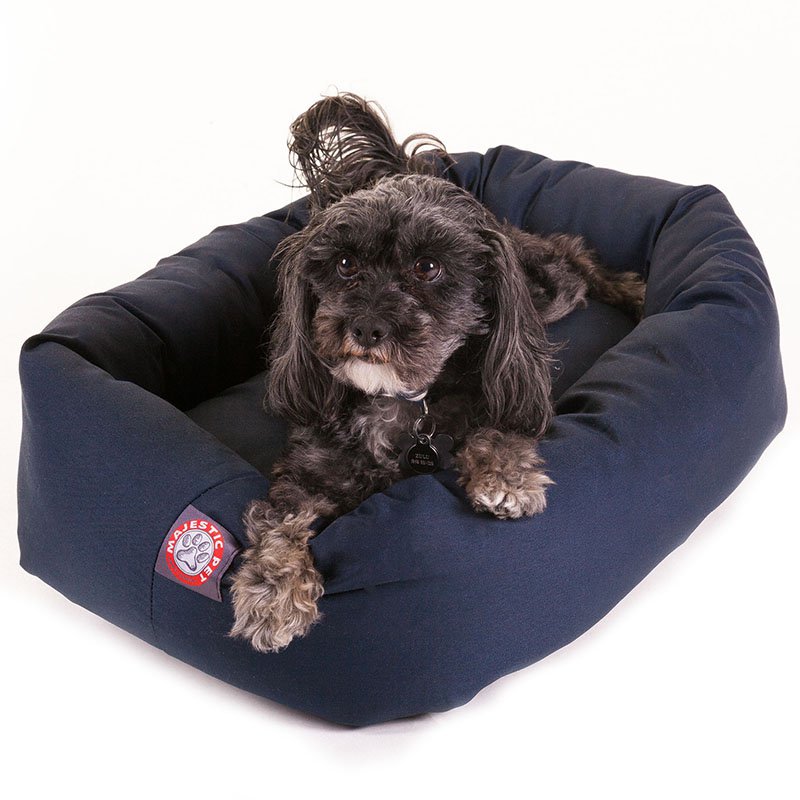 Majestic Pet Products 24-inch Blue Bagel Bed
