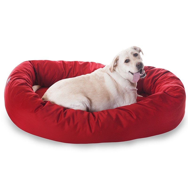 Majestic Pet Products 52-inch Red Bagel Bed