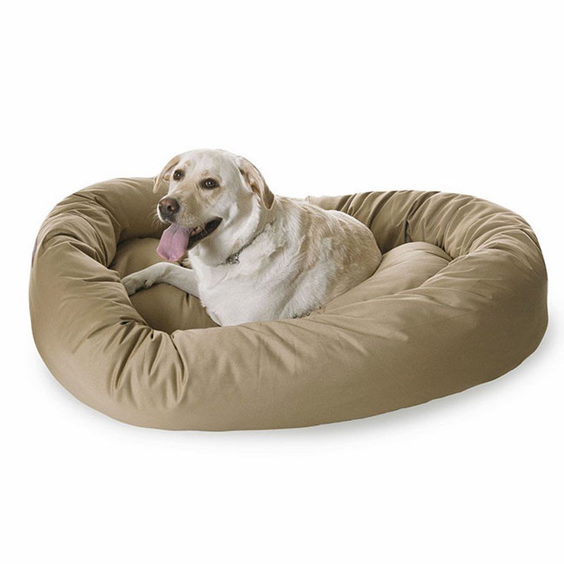 Majestic Pet Products 40-inch Khaki Bagel Bed