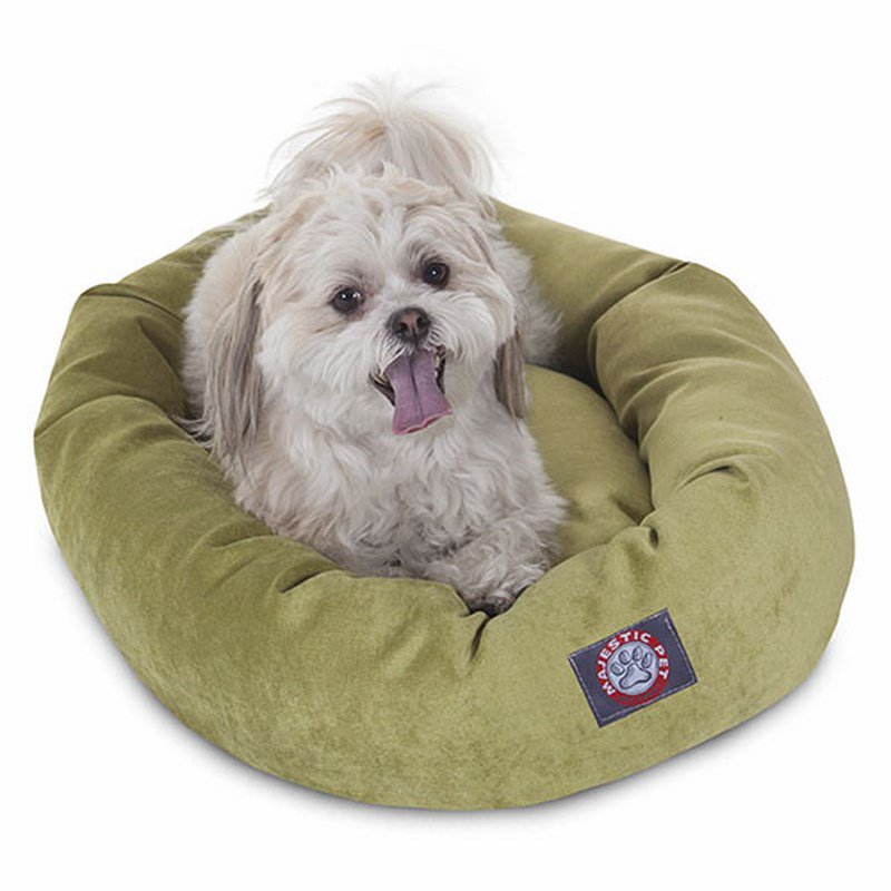 Majestic Pet Products 24-inch Apple Villa Collection Micro-Velvet Bagel Bed