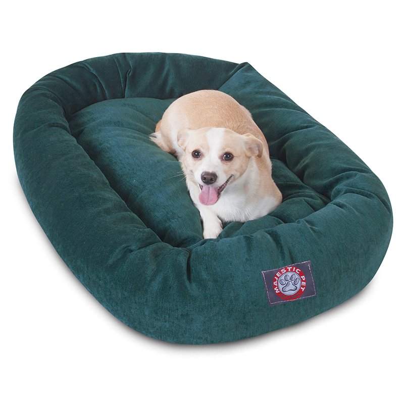 Majestic Pet Products 32-inch Marine Villa Collection Micro-Velvet Bagel Bed