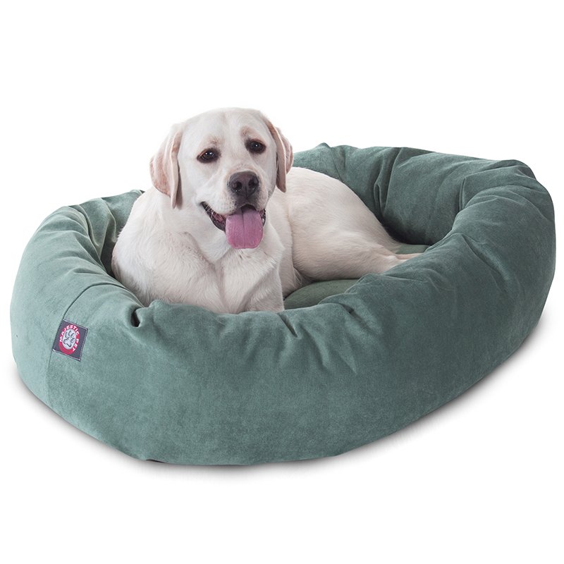 Majestic Pet Products 40-inch Azure Villa Collection Micro-Velvet Bagel Bed