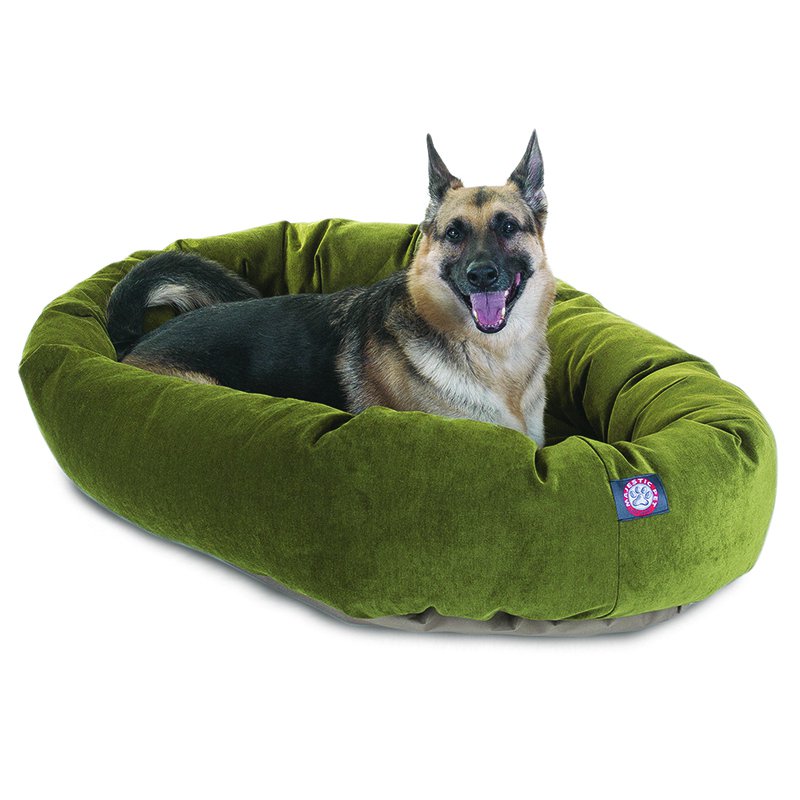 Majestic Pet Products 52-inch Fern Villa Collection Micro-Velvet Bagel Bed