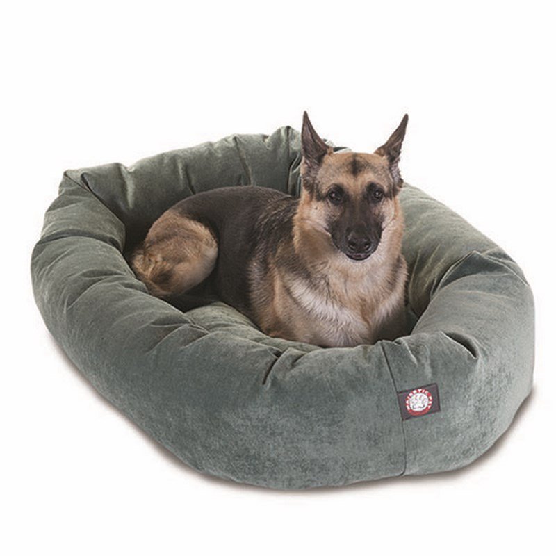 Majestic Pet Products 52-inch Azure Villa Collection Micro-Velvet Bagel Bed