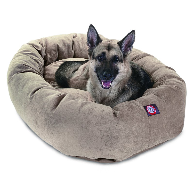 Majestic Pet Products 52-inch Pearl Villa Collection Micro-Velvet Bagel Bed