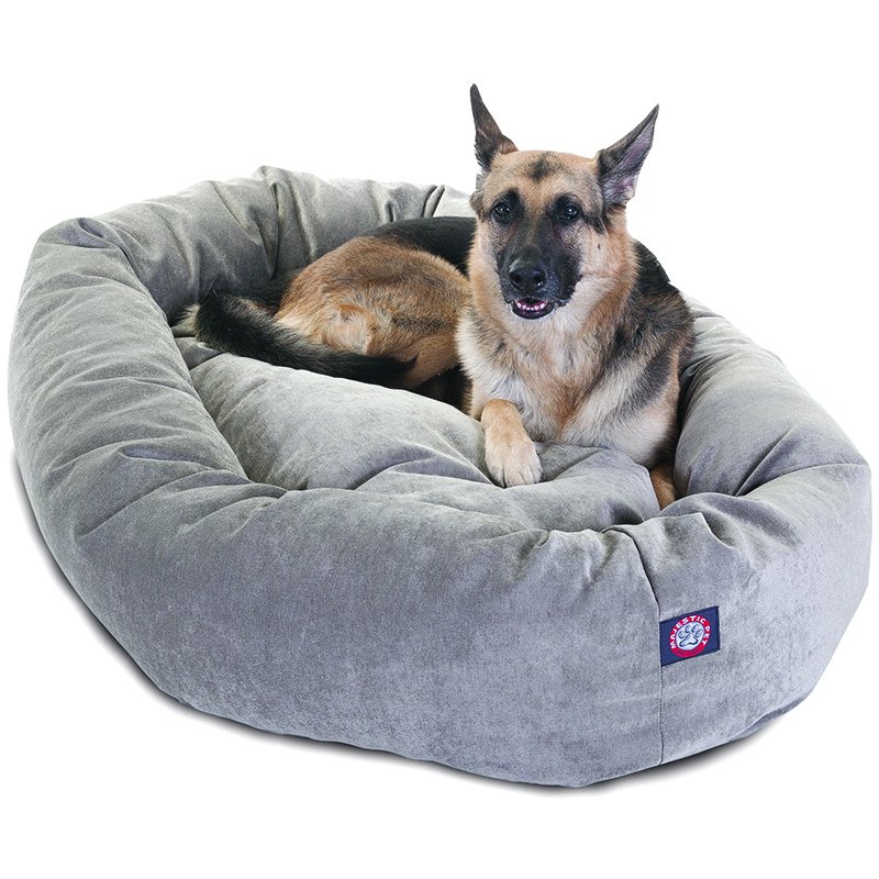 Majestic Pet Products 52-inch Vintage Villa Collection Micro-Velvet Bagel Bed