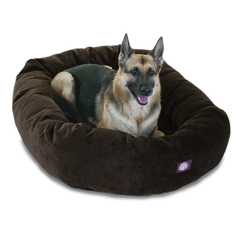 Majestic Pet Products 52-inch Storm Villa Collection Micro-Velvet Bagel Bed