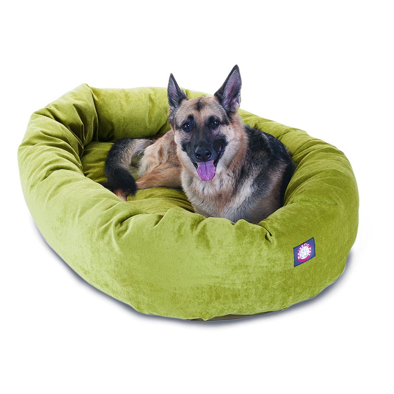 Majestic Pet Products 52-inch Apple Villa Collection Micro-Velvet Bagel Bed