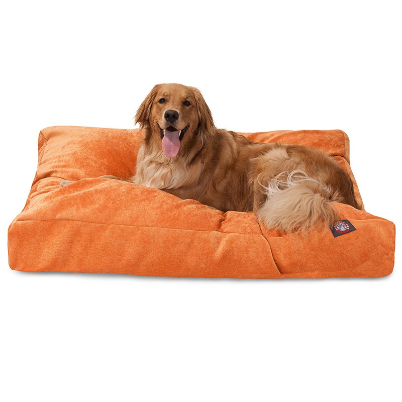 Majestic Pet Products Orange Villa Collection Extra Large Rectangle Dog Bed