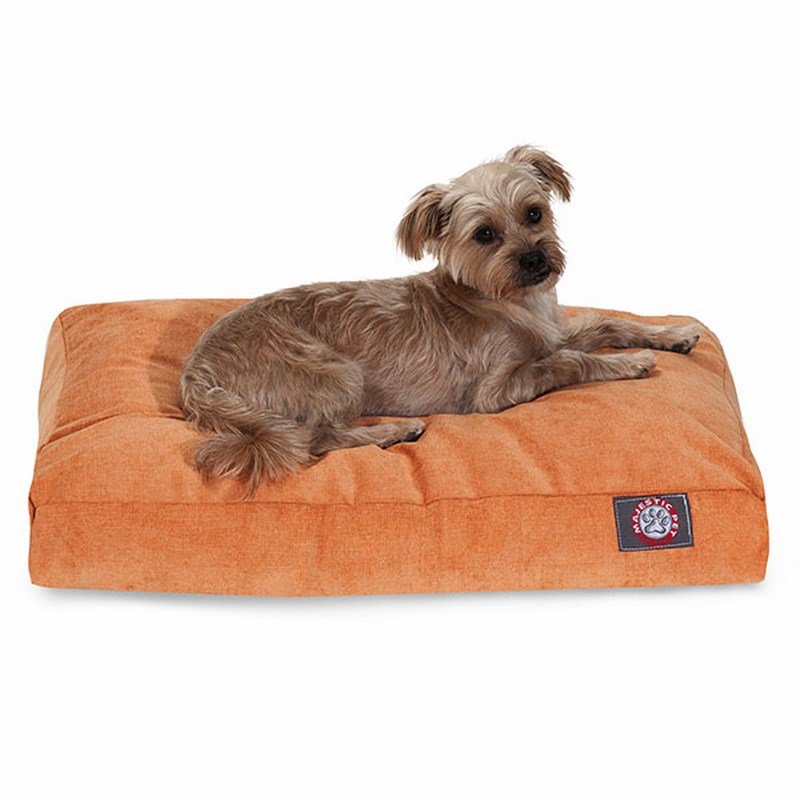 Majestic Pet Products Orange Villa Collection Small Rectangle Dog Bed